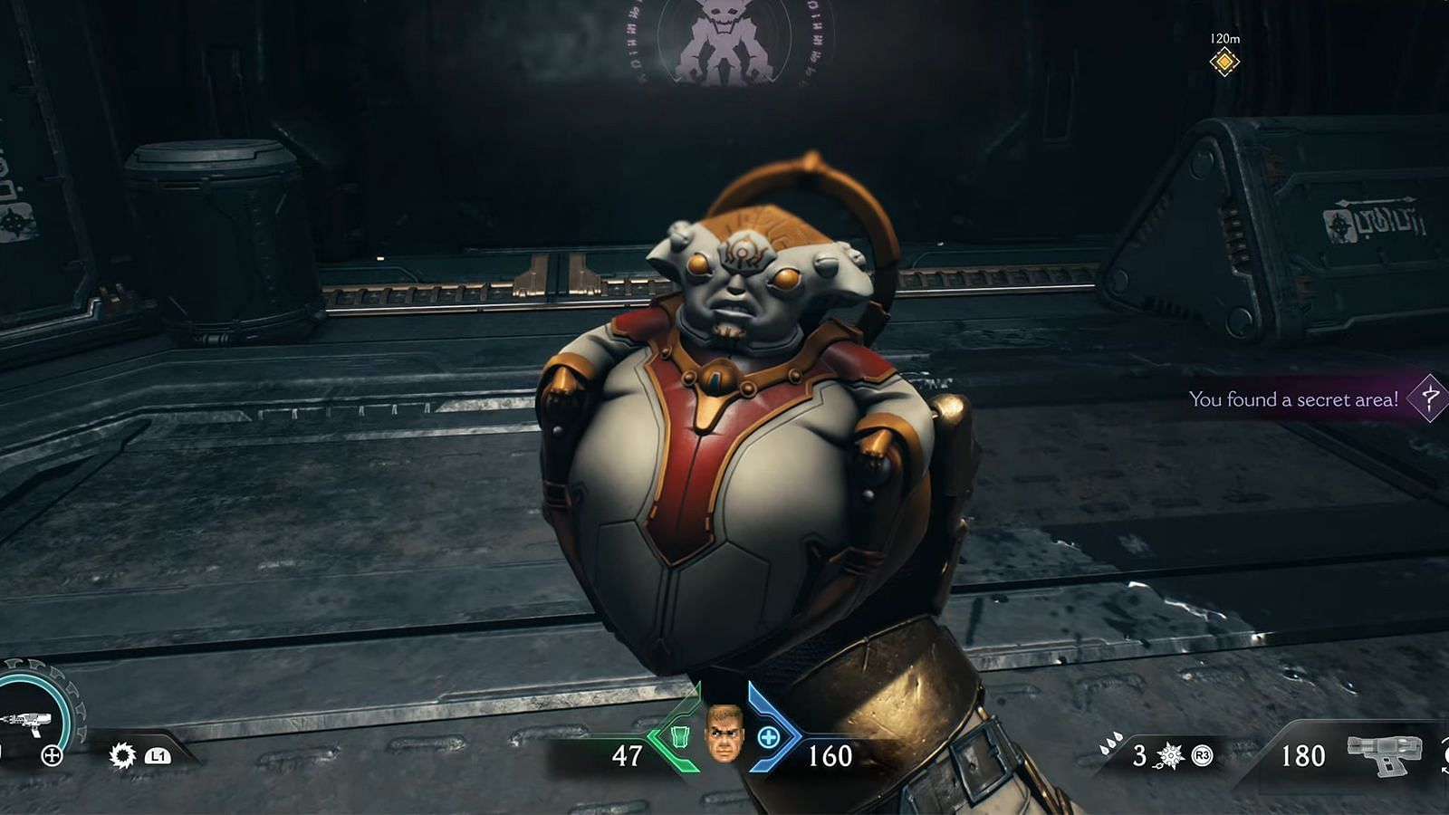 Kreed Maykr Toy in Doom The Dark Ages (Image via Bethesda || YouTube/@BackseatGuides)
